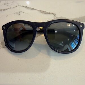 Vuarnet VL 1312 Pilot Sunglasses Navy Blue w/ Grey Mineral Lenses